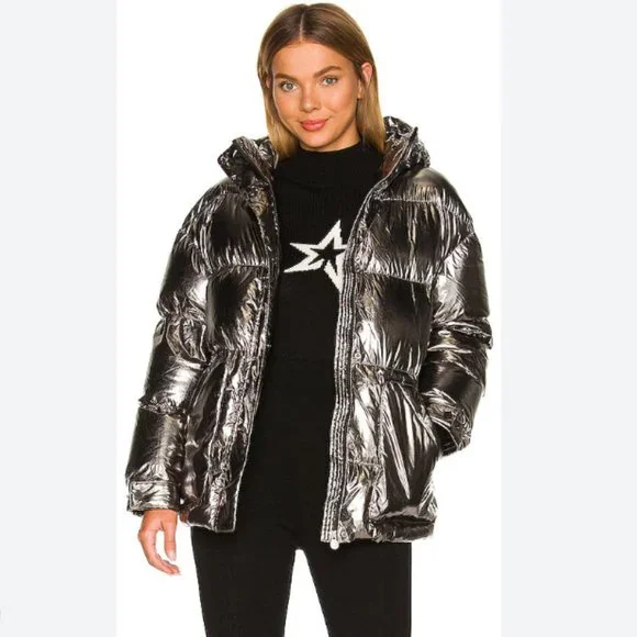 Perfect Moment Oversize belted Parka, Metallic Silver - Picture 1 of 3